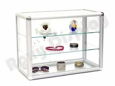 Glass Countertop Display Case Store Fixture Showcase with front lock #SC-KDTOP