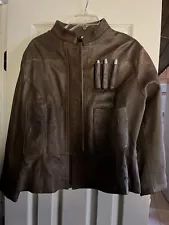 Han Solo Halloween Costume - Force Awakens Leather Jacket, Belt, Holster, Tools