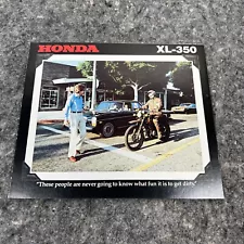 1978 Honda XL-350 XL350 Motorcycle Bike Vintage Sales Brochure Folder