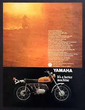 1969 Yamaha 250 Single Enduro DT-1B Motorcycle photo "Discover Freedom" print ad