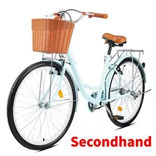 Secondhand Women's Comfort Bike 24Inch Beach&City Cruiser Bicycle w Basket Rack