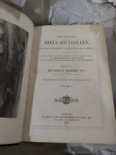 Antique 1872 Bible Dictionary volume 1