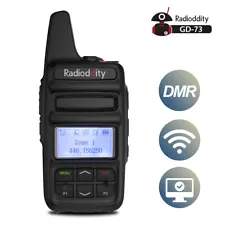 US Radioddity GD-73A UHF DMR 2600mAh Ham Dual TimeSlot Mini 1024CH Two-way Radio