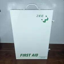 Vintage Zee First Aid Cabinet, Large, metal,  Zee Medical Kit great condition 