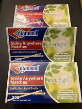 (3 boxes) (300 per box)Vintage Diamond Strike Anywhere Matches