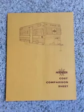 1970s Avenger travel trailers, original factory sales handout.