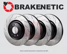 FRONT+REAR BRAKENETIC Premium RS Slotted Brake Disc Rotors (TYPE R) 50.40098.41