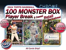 Chris Sale ATL 2024 Topps Chrome 5 Case (100 MONSTER BOX) Player Break#4