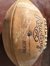 Vintage Rawlings ST5 Leather Football NFHS Approved Game Ball Official Size