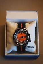 Brand New Seiko Monster Halloween Orange Black SRP315 Automatic Watch