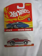 Hot Wheels 2005 Classics Series 1, Corvette Stingray Red Chrome Sealed In Card