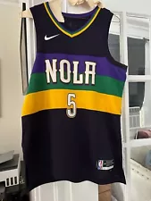 NOLA Pelicans Official City Edition Mardi Gras Jersey HERB JONES