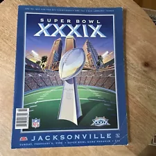 New Superbowl XXXIX Game Program Patriots Super Bowl 39