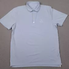 Johnnie-O Polo Shirt Mens Large Blue Polka Dot Lost City Golf Club Embroidered