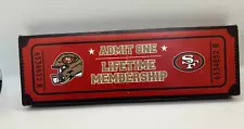 SAN FRANCISCO 49ERS Canvas Print Lifetime Membership Ticket MRL Sports