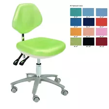 HS-4 Adjustable Dentist Chair Dental Assistant's Stool with Backrest PU Leather