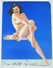 Rolf Armstrong 21" x 16" "Tip Top" Tin Top Calendar Print for OK Tool Co.