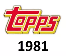 1981 Topps Baseball Cards - Complete Your Set - Pick 1000 Points For $5.00