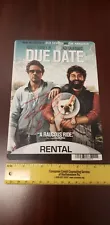 Zach Galifianakis SIGNED "Due Date" BLOCKBUSTER DVD Shelf Display Card - NO DISC