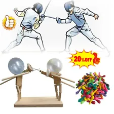 Balloon Bamboo Man Battle - 2024 New Handmade Wooden Fencing Puppets HOT️ð¥