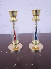 2 Lidar silver & 24K gold plated candle holders for sale by owne!!!