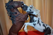 Artist resin horse Fighting Stallions "Motor and Terora" L@@K!!