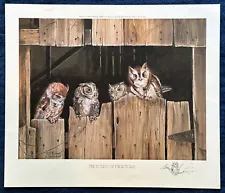 "Board of Directors" owl print w/original pencil remarque by R.J. Ralph McDonald