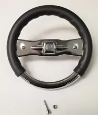 2 Spoke 6.5" Chrome Steering Wheel