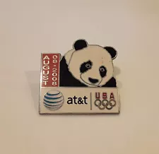 Beijing 2008 Olympics Lapel Pin AT&T SPONSOR PANDA OPENING CEREMONIES 8/8/08