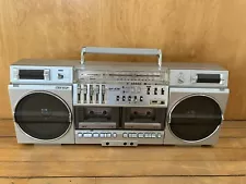 Vtg Sharp GF-575 AMFM Cassette Boom Box Ghetto Blaster Tested & Working RARE!