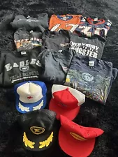 Vintage 90s Y2K Men’s Street Wear Lot Reseller Whole Sale T Shirt Jersey Hat