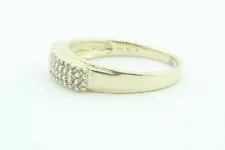 Estate Sale Natural Diamond Wedding Band Ring .55 ctw Yellow Gold 14k - Size 9.5