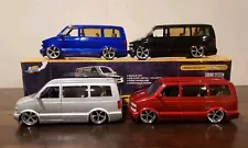 Lot of 4 Jada Dub City 2001 Chevy Astro Van Diecast Collection 1:24 New In Box