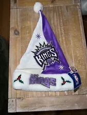 Set Of 2 Sacramento Kings NBA PLUSH EMBROIDERED SANTA HAT for CHRISTMAS HOLIDAYS