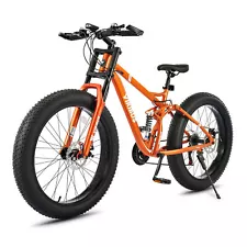 New ListingSecondhand Fat Tire Mountain Bike 26 Inch Adult Bike Full Suspension 21 Speed