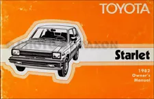 1982 Toyota Starlet Owners Manual OEM Owner User Instruction Guide Book (For: 1982 Toyota Starlet)