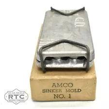 Vintage AMCO NO. 1 Egg Sinker Mold fishing gear supply