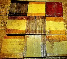 SEVEN EXOTIC KILN DRIED PLATTER / BOWL BLANKS LUMBER WOOD TURNING 4" X 4" X 2"