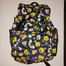 Emoji Backpack School 3 Pockets Shoulder Strap 18"-Snaps & Sinch-Child Teen