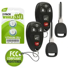 2 Replacement For 2009 2010 2011 2012 2013 2014 2015 Chevy Traverse Key + Fob