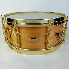 Lang Gladstone #6 Snare Drum 6x14" 24k Gold Plated 8Ply Keller Maple Shell *NOS*