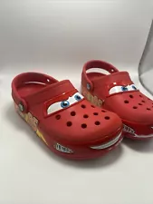 Lightning McQueen Cars Crocs Clogs Kids J/1 Disney Pixar NO LIGHT UP