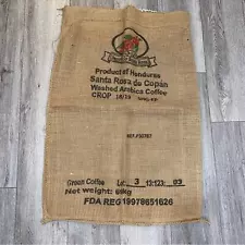 Large Burlap Coffee Bean Bag great for Upcycle Craft and Decor Diy recycle BIG