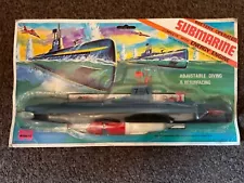 Plastic Toy Submarine (New) Energy Engine Battery Operated Vintage 1070’s