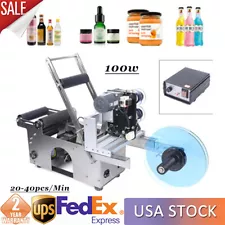 Semi Automatic Labeling & Coding Machine Round Bottle Jar Label Marking Machine