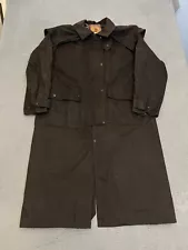 Stockrider Duster Coat Mens Size XXL Brown Wax Cotton