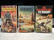 Ray Bradbury Fahrenheit 451 Martian Chronicles Author Signed Autograph Book Lot