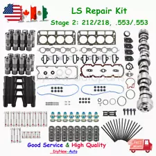 Stage 2 V2 Cam Kit & Gaskets Lifters Pushrods For LS LS1/LS2/LS6 4.8/5.3/6.0/6.2