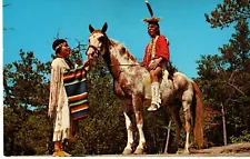 Winnebago Indians on Rocky Shore WI River, WI Dells, WI Postcard