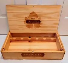 Joseph Phelps Insignia 2010 Empty 6 Pack Wood Wine Box, Partial Crate,23x14x5 VG